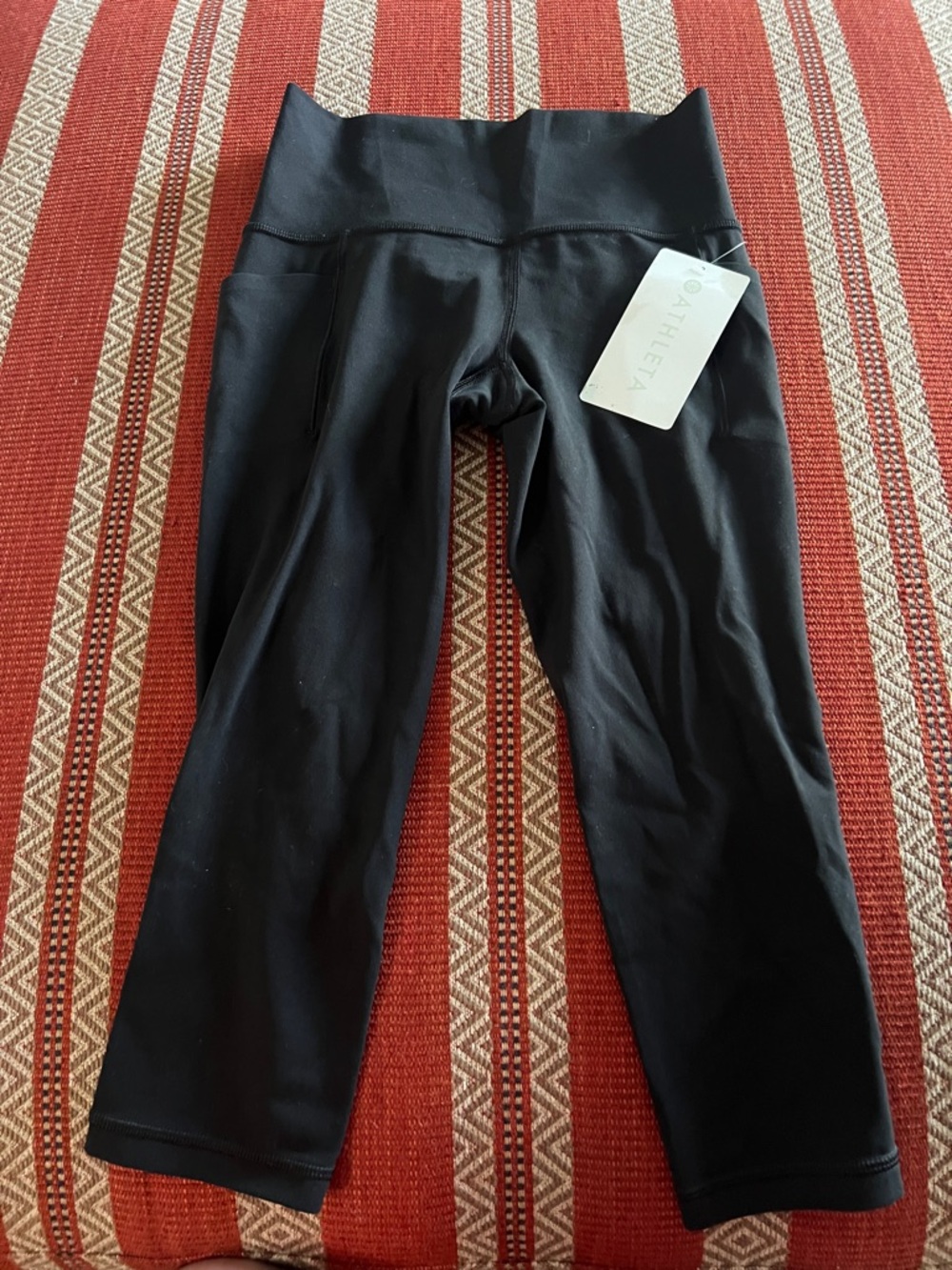 Athleta Black Cropped High-Waist Performance Leggings